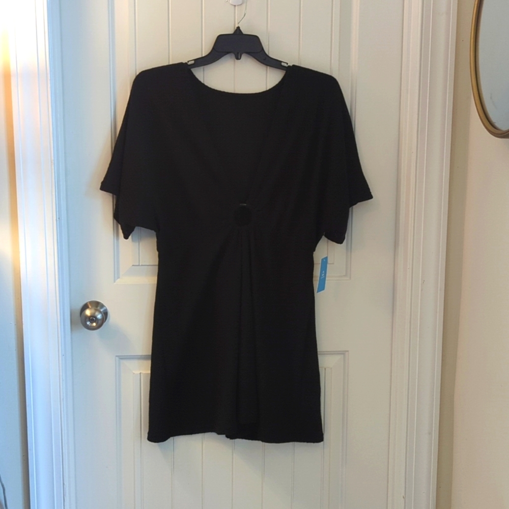 Cupshe Women's black swim coverup XL